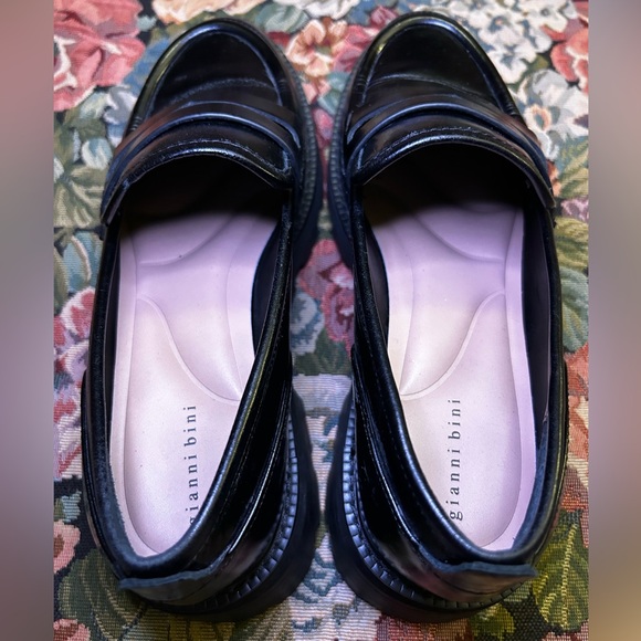 Ladies GIANNI BINI Black Leather Loafers - Picture 3 of 7